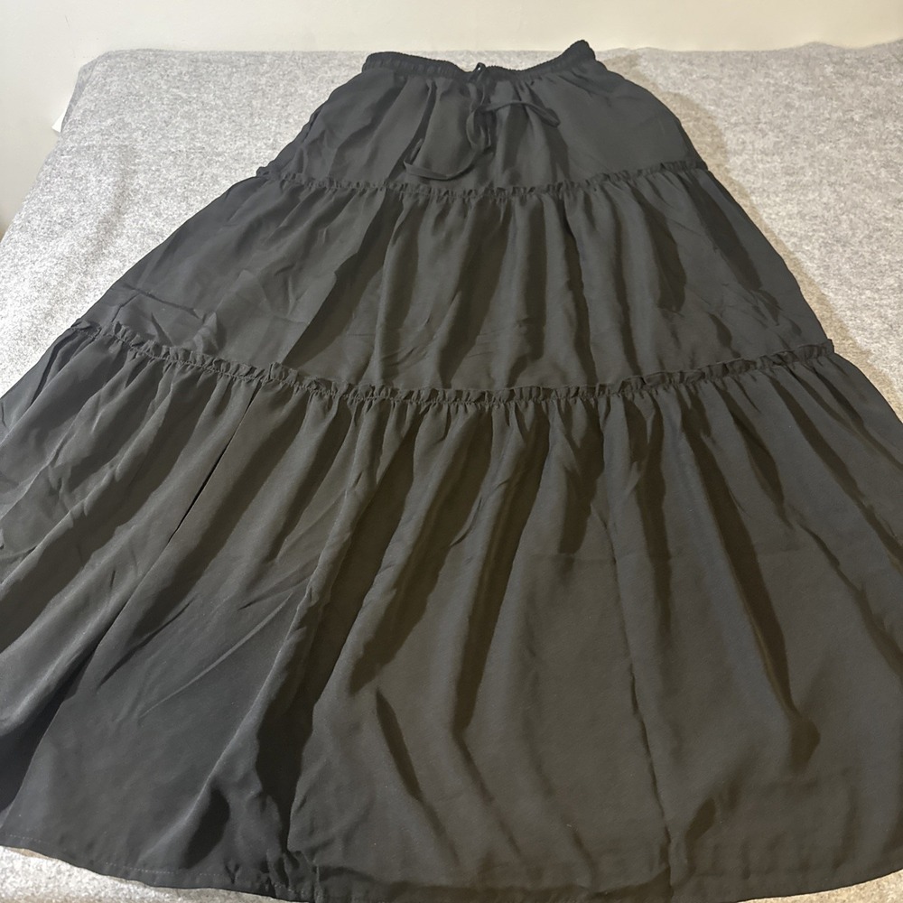 Unbranded Women Boho Cottage Tiered Lined Maxi Skirt Size XS Prairie Peasant